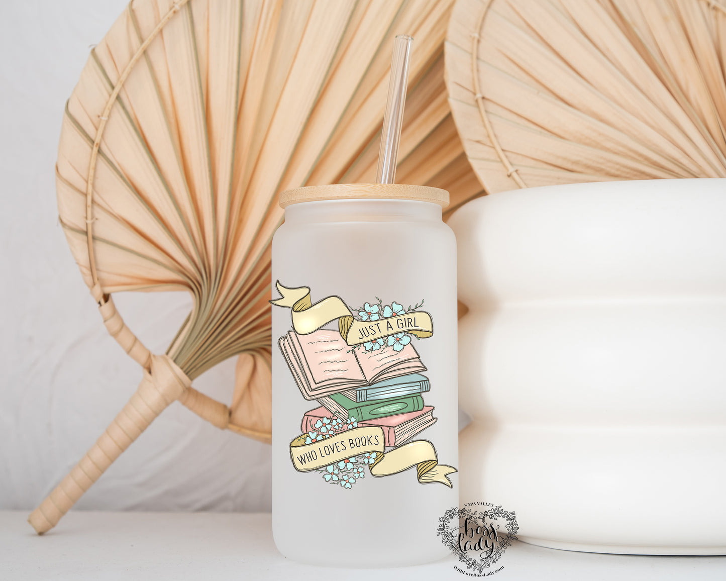 Just a girl who loves books Glass Can Tumbler