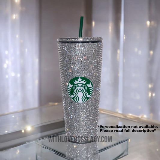 Starbucks Acrylic Diamond Cut Crystal Tumbler, Starbucks Cup, Tumbler, Coffee, Bedazzled Starbucks Rhinestone Tumbler | Sparkle in Style!
