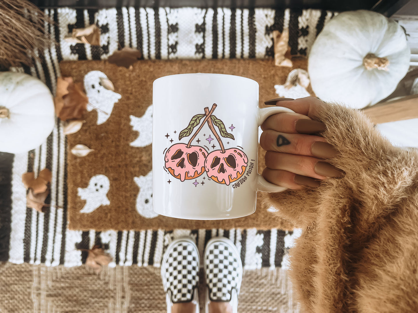 š Halloween Coffee Mug - Caution Poison! š Spooky Season Design š