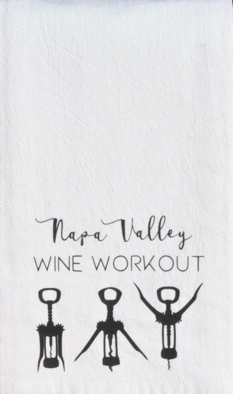 Napa Valley Wine Workout Dish Towel