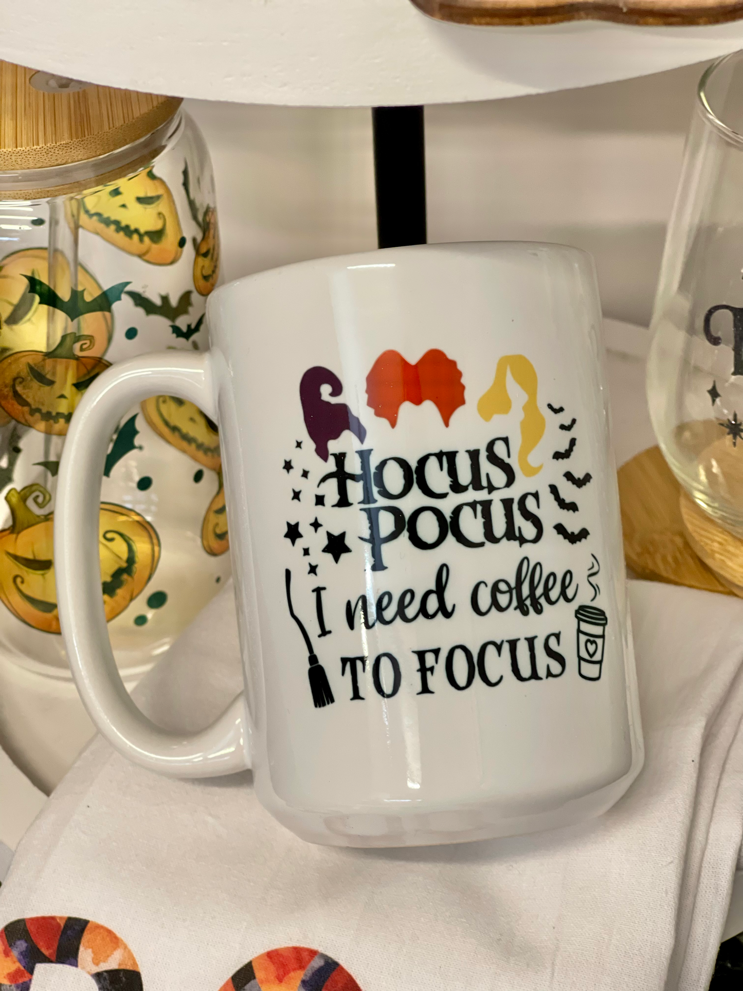 Hocus Pocus I Need Coffee To Focus Halloween Mug