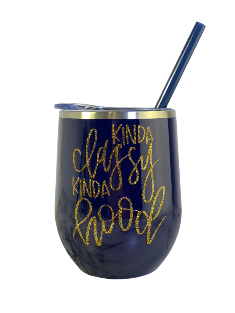 Kinda Classy Kinda Hood Wine Tumbler
