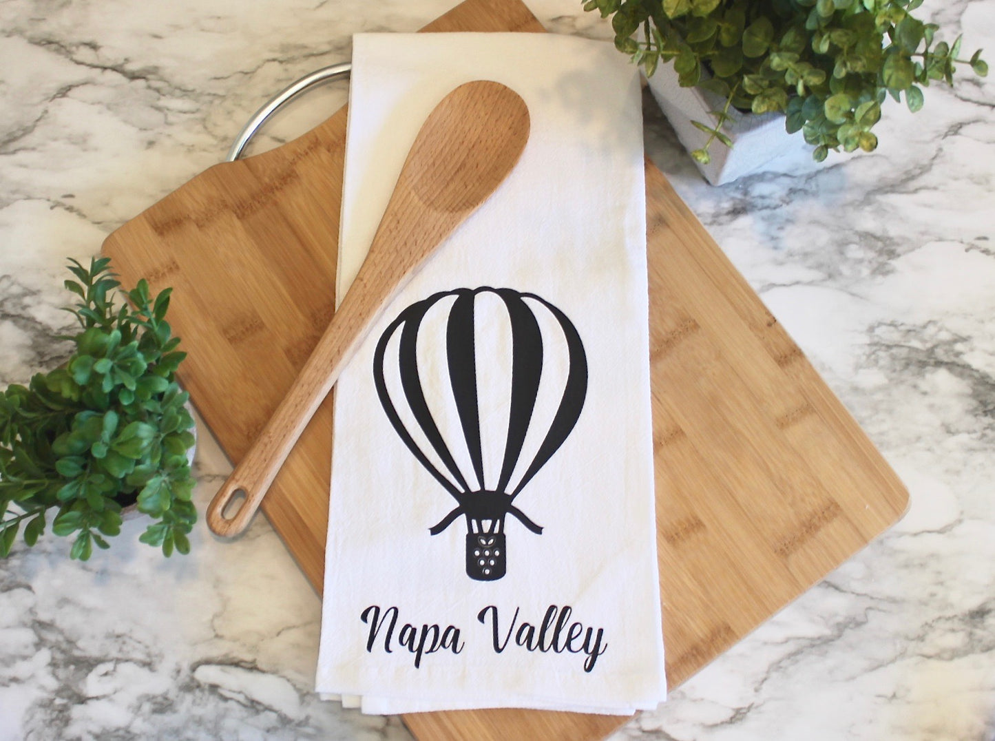 Napa Valley Hot Air Balloon Dish Towel
