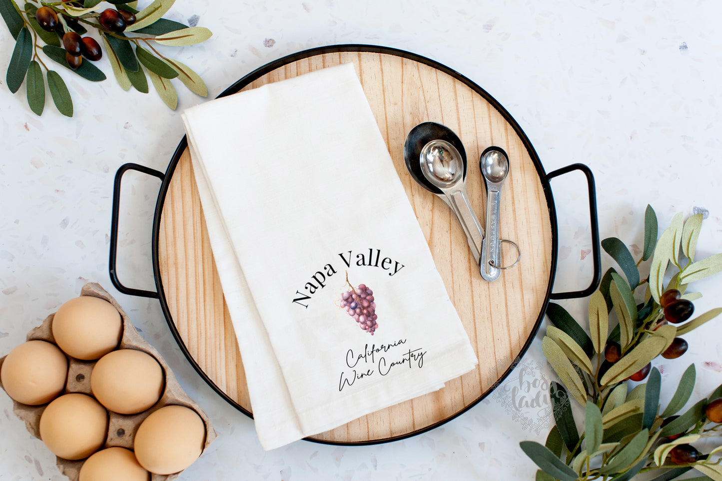 Napa Valley California Wine Country Dish Towel