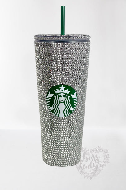 Silver stud Starbucks Rhinestone Tumbler 24oz.