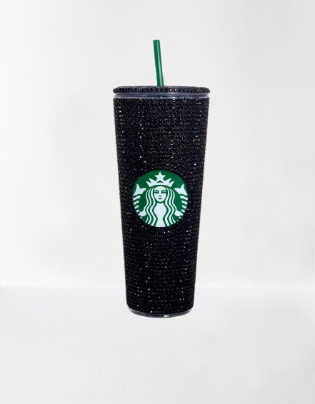 Starbucks 24 oz tumbler in Jet Black Rhinestones.