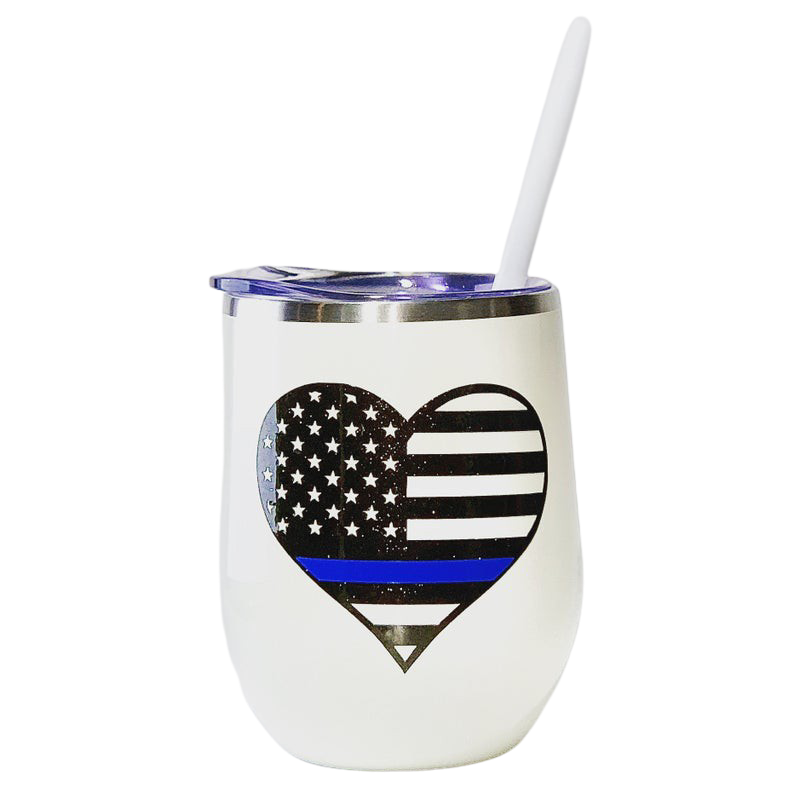 Thin Blue Line LEO Wine Tumbler
