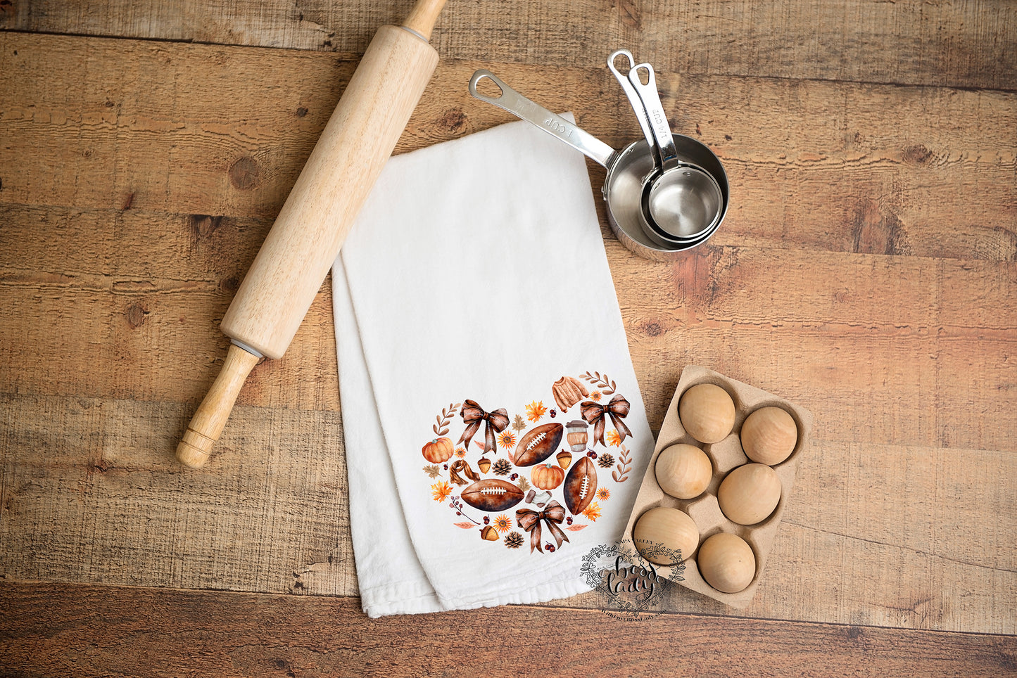 Autumn Football Dish Towel