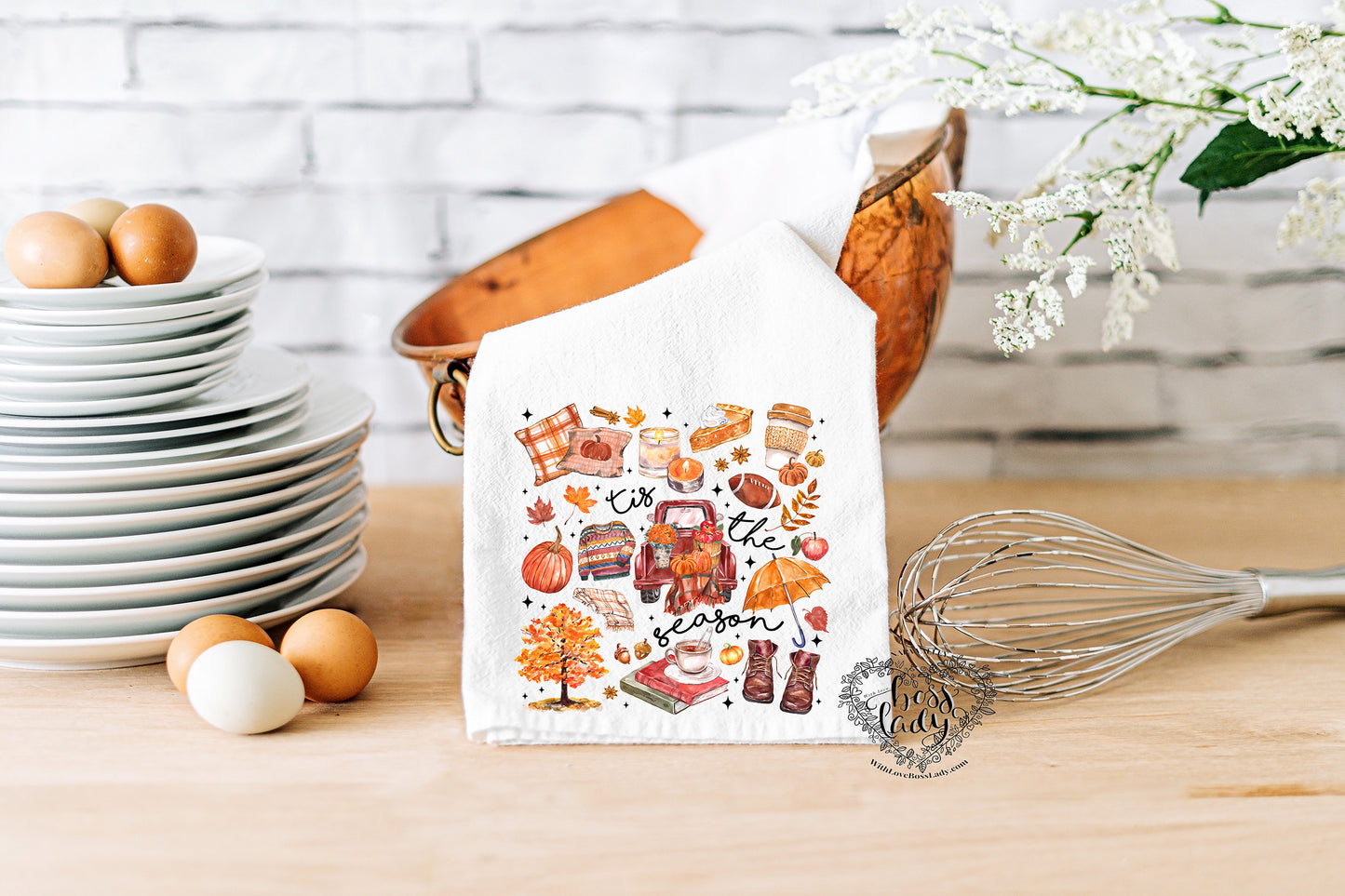 Fall Autumn Dish Towel