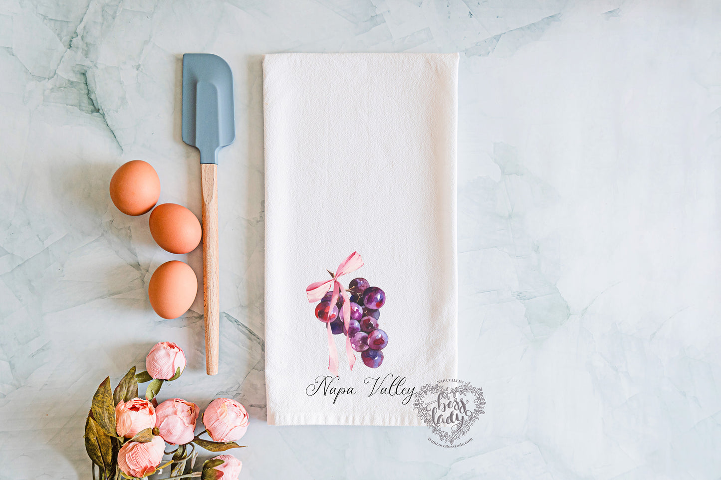 Napa Valley Grape Dish Towel