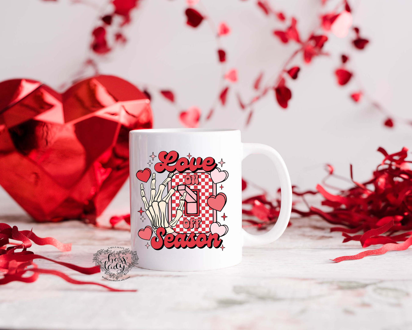 Valentine Skeleton Love Season Switch On Mug