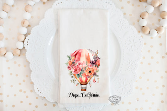 Napa Valley Hot Air Balloon Dish Towel