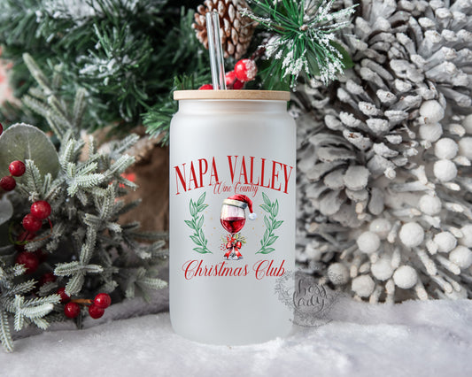 Napa Valley Wine Country Christmas Club Glass Tumbler