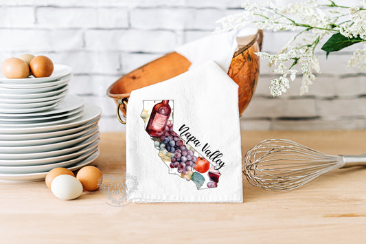 Napa Valley California Dish Towel