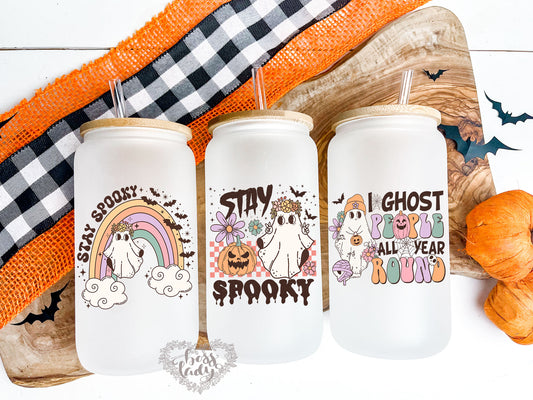 Celebrate Halloween with Cute Glass Can Tumblers - Limited Edition