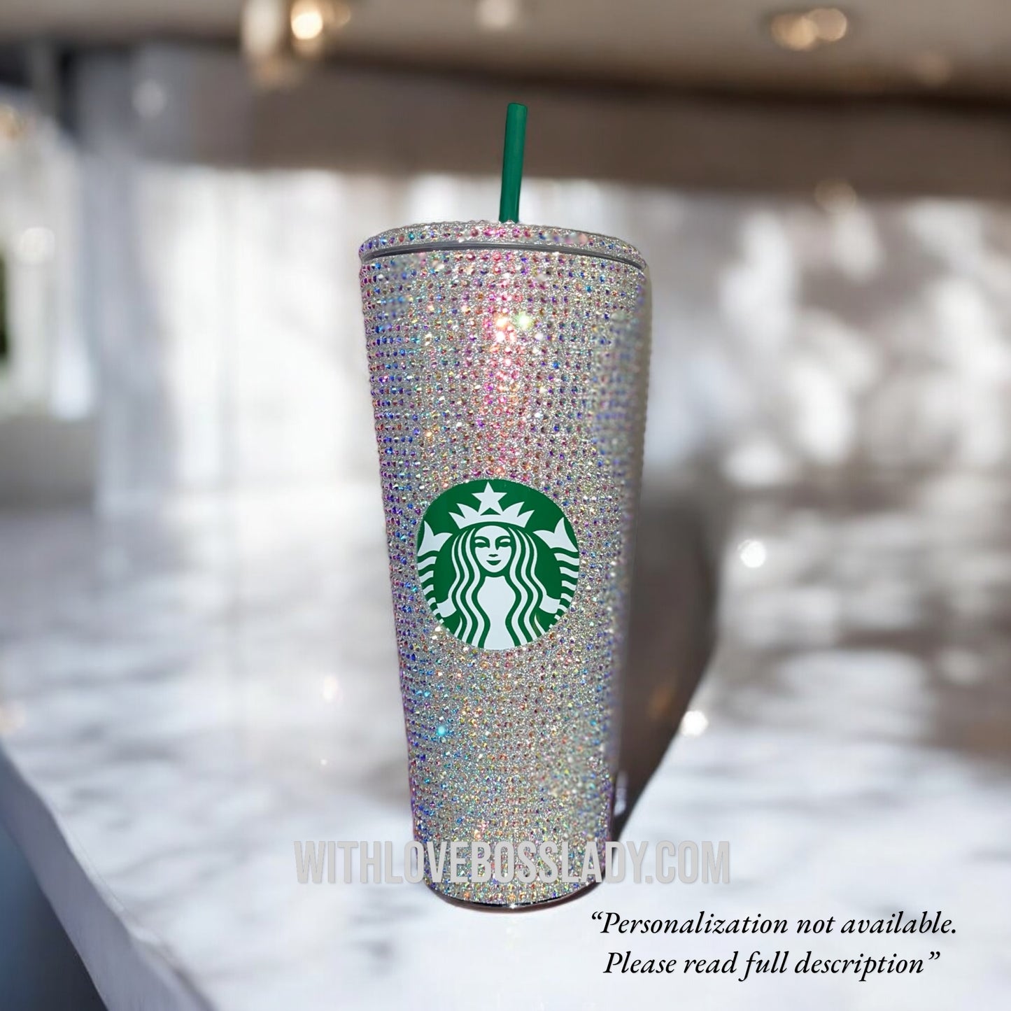 Starbucks Acrylic AB Crystal Iridescent Tumbler, Starbucks Cup, Tumbler, Coffee, Bedazzled Starbucks Rhinestone Tumbler | Sparkle in Style!