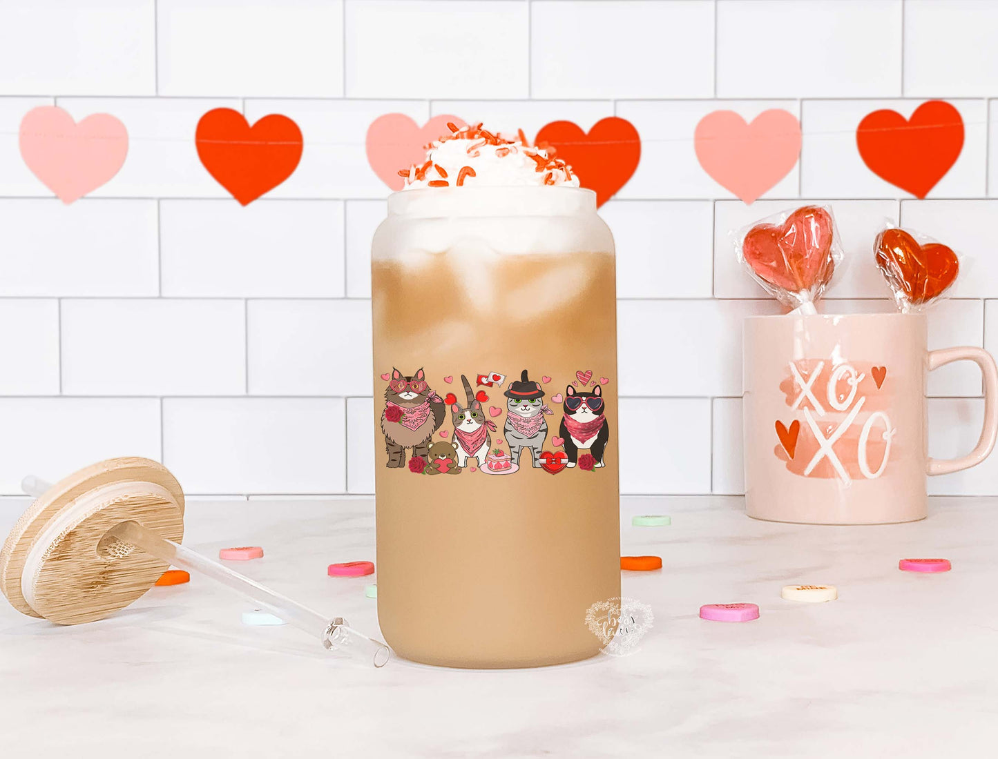 Purrfectly Adorable: Valentine's Cat Love Tumbler!