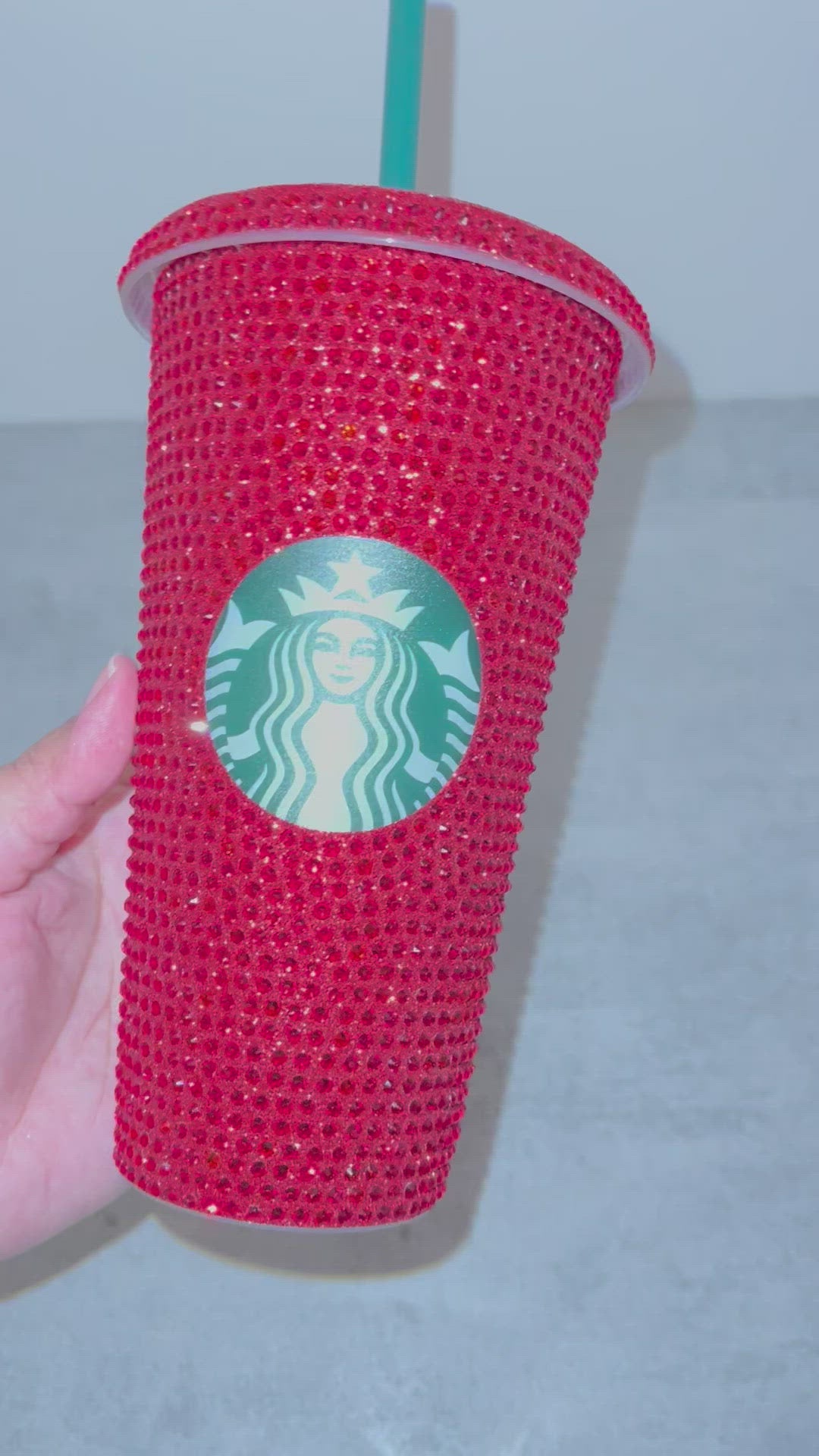 Starbucks Reusable Cold Cup Tumbler with Emerald Green Crystals – With Love  Boss Lady