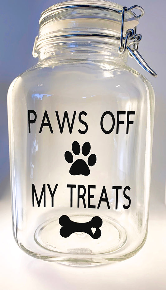 Paws Off My Treats Dog Jar