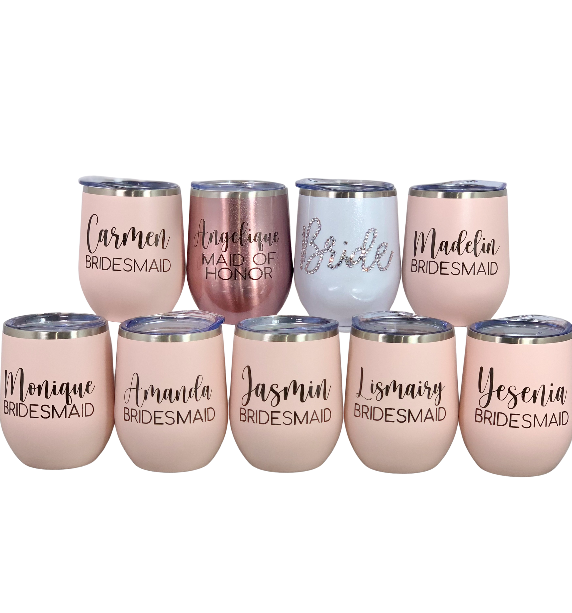 Bridal Party Wine Tumbler – With Love Boss Lady