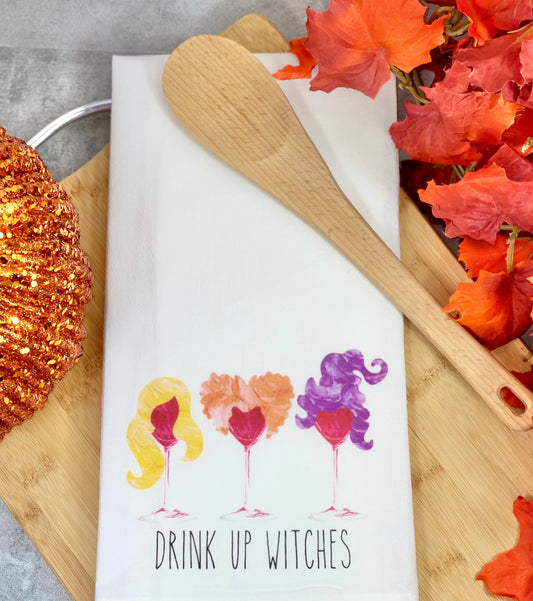 Drink up witches Halloween Hocus Pocus Dish Towel