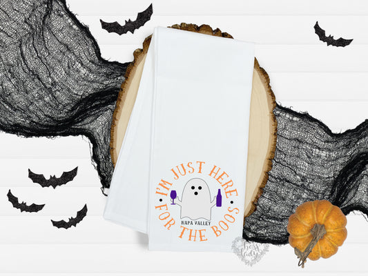 I'm Just Here For The Boos Halloween Dish Towel