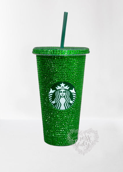 Rhinestone Starbucks Tumbler, Glitter Starbucks Tumbler, Custom