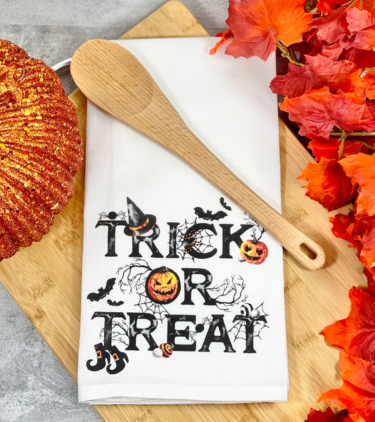 Trick or Treat Halloween Dish Towel