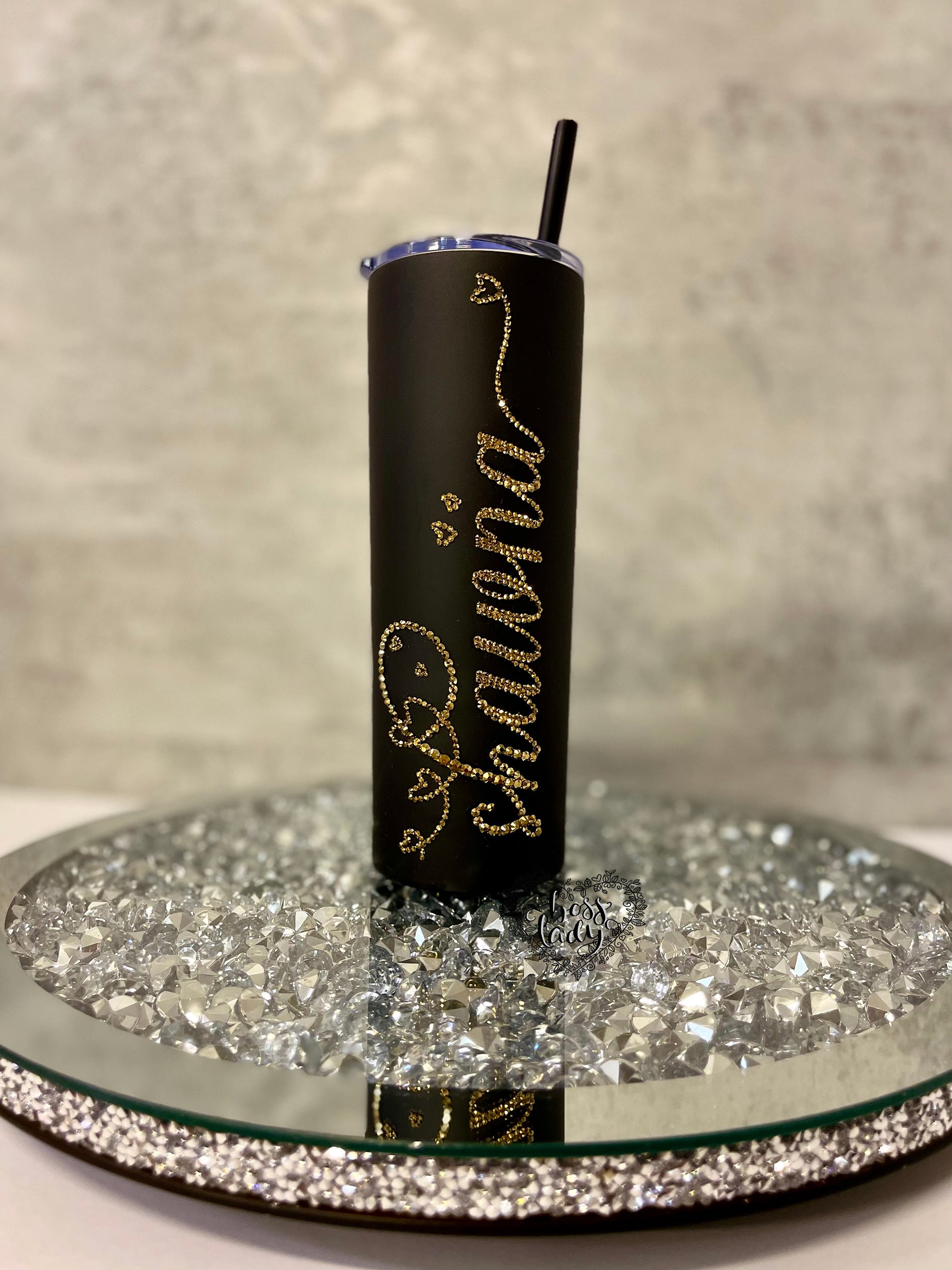 Rhinestone tumbler – Graced by Glitter